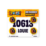 Louie's Event/Running Bib Number Magnets