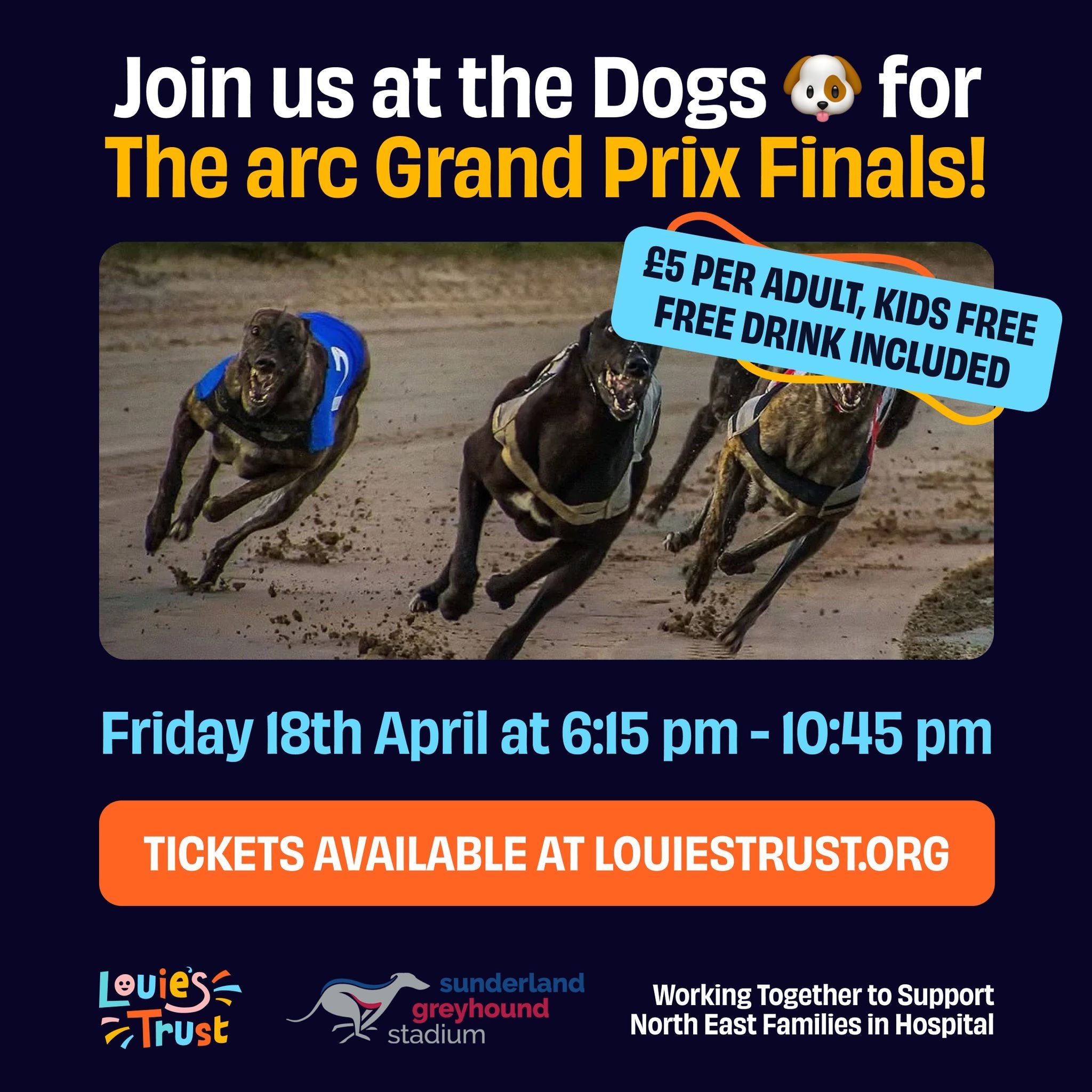 The arc Grand Prix at Sunderland Greyhound Stadium - Louie's Trust