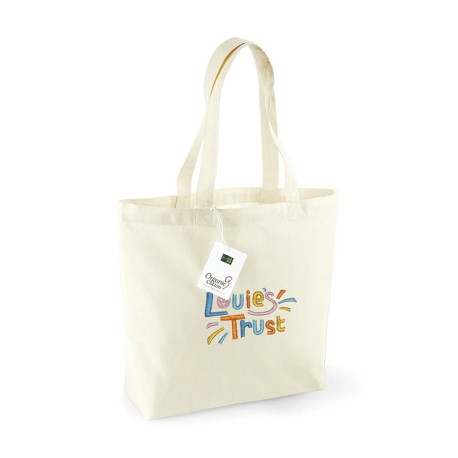 Embroidered Organic Cotton Shopper - Louie's Trust